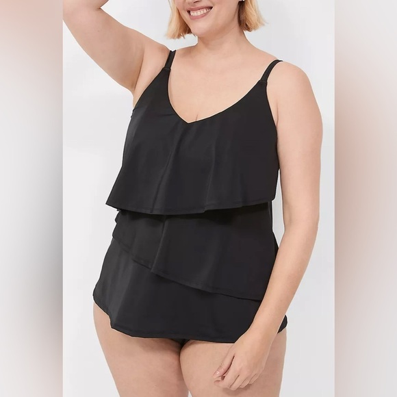 Cacique Lightly Lined No Wire Tankini Top - Picture 1 of 10